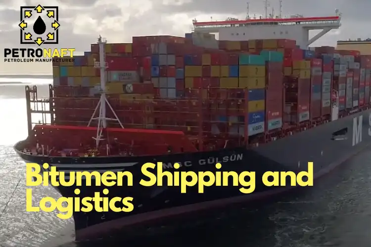 Loading bitumen drums at port