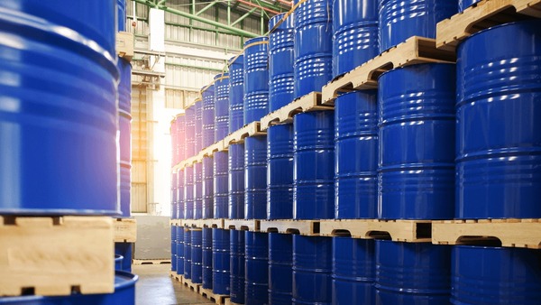Diesel fuel in drums