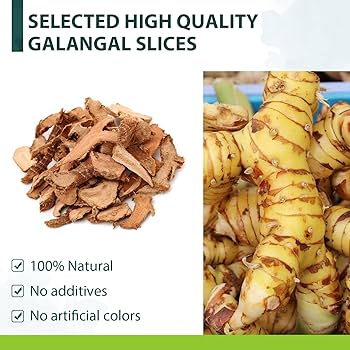 Slicing fresh galangal