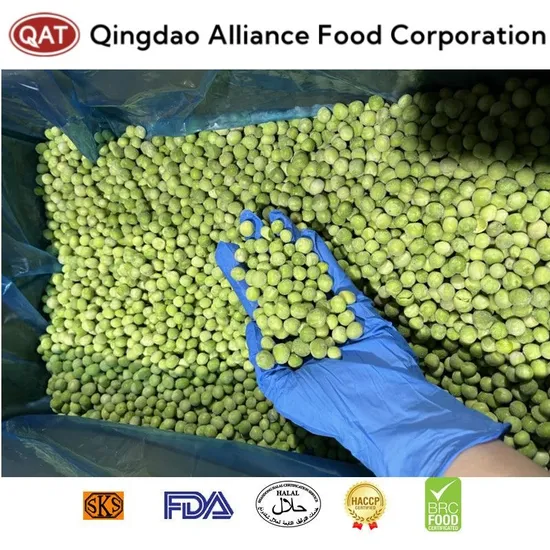 Sorting green peas