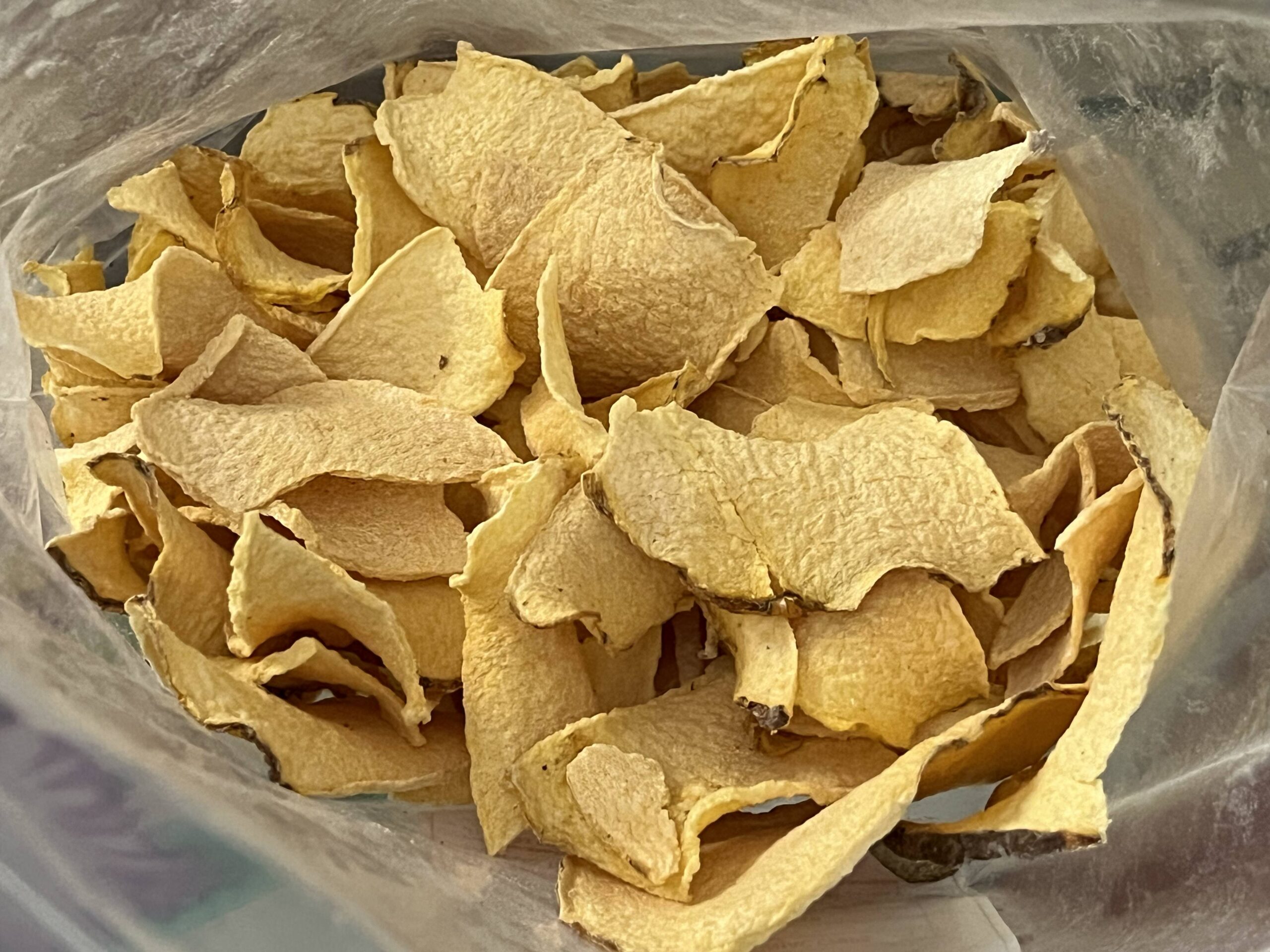Konjac chips packed for export